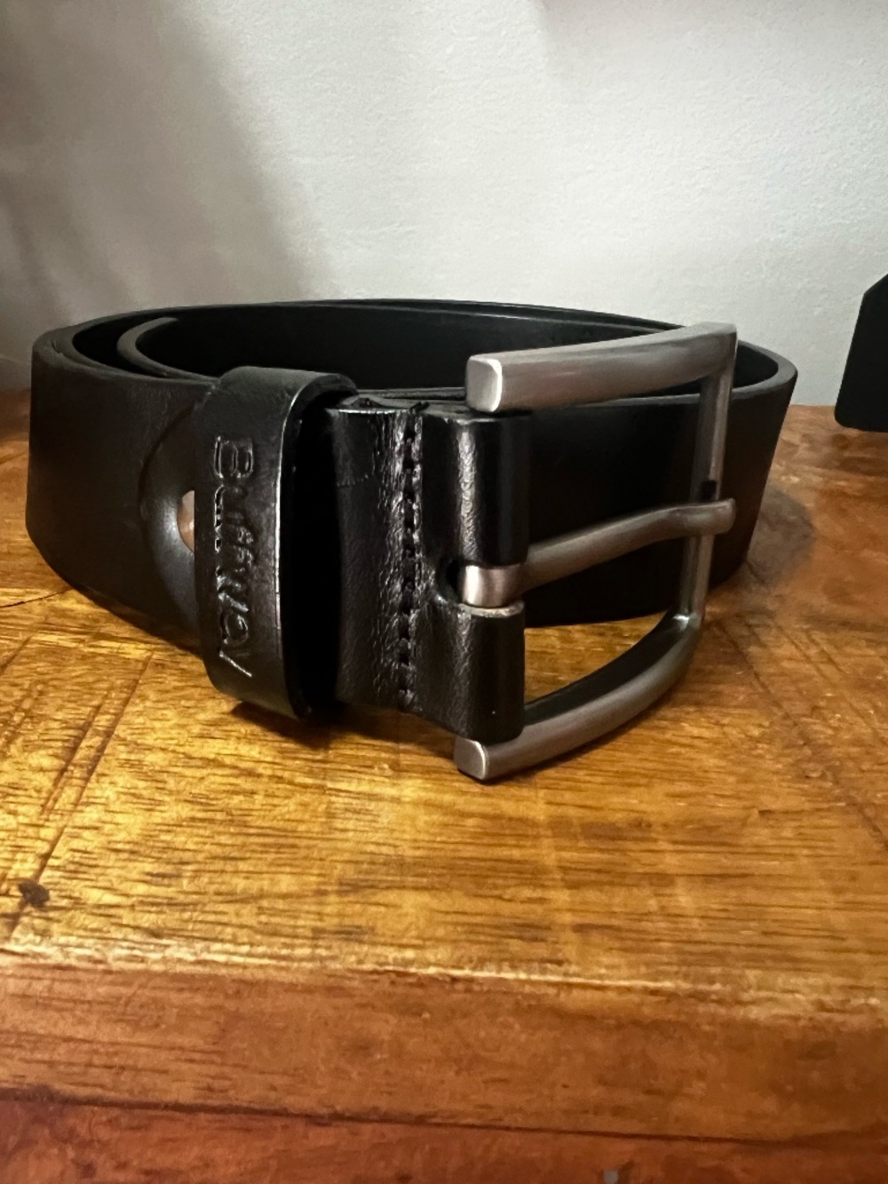 Men's Black Leather Belt